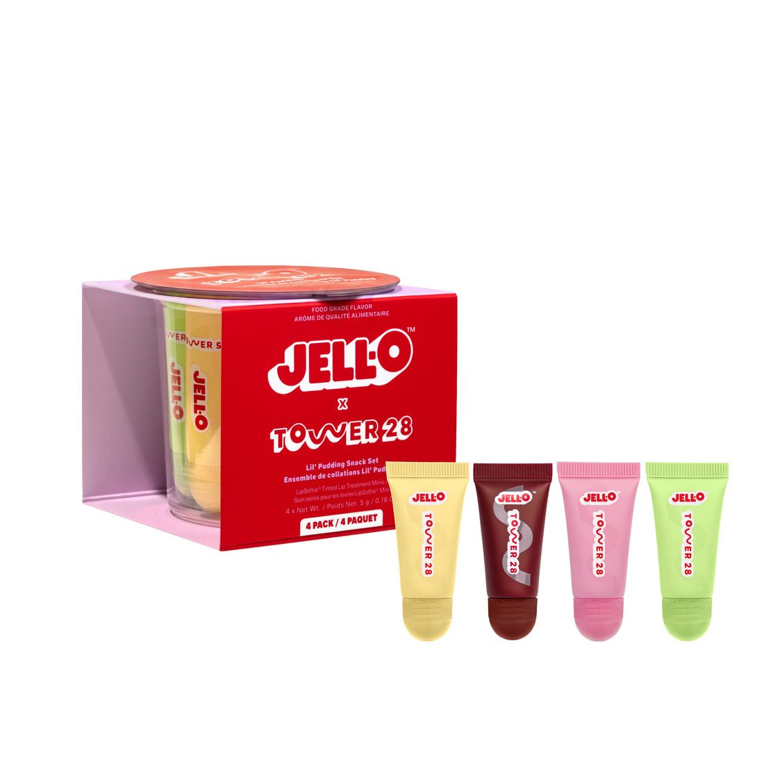 Tower 28 JELL-O X TOWER 28 Lil’ Pudding Mini LipSoftie Gift Set